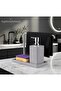 Over-The-Sink Liquid Soap Dispenser & Sponge Holder Set – Modern Design with Organizer Tray and Hanging Bracket - 2