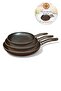 3 pcs teflon pan set - 16 - 20 - 24 cm - economical set / thin