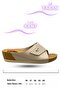 Women's Slippers – Velcro Leather Women's Slippers with Gel Heel Spur Support, Beige - 7