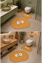 Stranger Face Orange 60X100 50X60 Non-Slip Base 2-Piece Bathroom Mat Set - 2