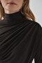 Bdart Slim Fit Round Neck Blouse with Volan Detail - 6