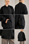 Black Women's Coat - Double Sided Design - 4