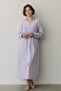Long Sleeve 100% Cotton Combed Throw Plus Size Mother's Nightgown, Hospital, Pregnant and Maternity Nightgown