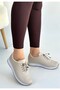 Women's Sneaker Sports Shoes Beige Skin Comfortable Casual Finna - 2