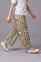 Girl's Patterned Trousers, Viscose Summer Trousers with Pockets, 7-14 Years Old - 2