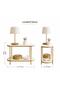 Modern Double Side Table – Gold Oval Side Table