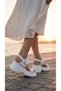 High Platform Wedge Heel Double Ribbon Buckle Detailed Skin Summer Women's Sandals Shoes - 8