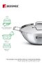 TriPro 24cm 3.1L Triply Stainless Steel Deep Stir-Fry Pan Lid Induction Gas - 2
