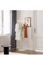 Freestanding Metal Coat Rack with Marble Base,170cm Tall Clothes and Hat Hanger Stand for Entryway,Gold - 2