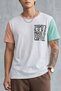 Unisex Colorful Short Sleeve White Crew Neck Slogan Printed T-Shirt