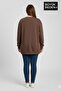 Women's Plus Size Handwritten Brooklyn Printed Crew Neck Thin Sweatshirt Spr26Bswk956-6 - 2