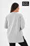 Women's Tunic Large Size Capri Island Printed Thin Sweatshirt Spr26Btk990-1 - 3