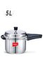 5 Litres Pressure Cooker - Norma 5, Aluminium With Outer Lid Stove Compatible Quick Heating, Silver