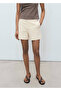 High-waisted straight-cut shorts