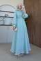 Daisy Pleated Evening Dress Mint - 4