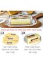 8 Inch Art Glass Butter Dish with Lid, Classic 2-Piece Covered Container for Countertop - 2