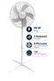KTF-355 Beyaz 16 inç Ayaklı Vantilatör 50 W, 5 Pervaneli, 3 Kademeli, 121 cm Yükseklik