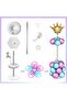 2-Piece Balloon Column Stand Set, Telescoping Metal Holder with 103 Balloons, Green Gold - 4