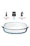 Clear Glass Casserole Premium Borosilicate Glass Dish for Baking, Serving, Mixing, Oven, Microwave & Dishwasher Safe 2 L Oval HSAP20 - 5