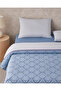 Diamond Twist Easy-Iron Double Bed Sheet Duvet Cover Set 200X220 cm Dark Blue - 2