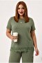 Women's Plus Size Short Sleeve Lace Guipure Detailed Tracksuit Set 8255-26 - 2