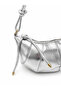 Rope Pendant Detailed Faux Leather Bohemian Croissant Style Vera Women's Crossbody Bag Silver - 2