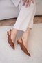 Brayn Knitted Detail Women's Tan Heeled Shoes - 3