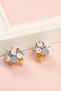 Yellow Women's Pastel Colored Flower Bouquet Design Earrings - 3