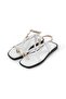 Hanna White Color Ringed Women's Sandals - 7