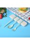 Travel Utensils with Case, Reusable, Wheat Straw, School Camping with Storage Case, Dishwasher Safe, Rust Resistant, Portable Flatware Set for Travel Picnic Camping or Daily Use, Green - 2