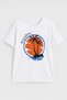 Women's Crew Neck 100% Cotton Orange Bird Print Short Sleeve T-Shirt Relaxed Patterned - 2