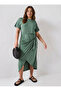 Plus Size Knitted Dress with Tie Detail - 2