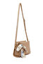 Women's Beige Long Strap Printed Crossbody Bag 26Sbd230626 - 6