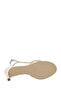 Women's Beige Ankle Buckle Thin Heeled Stone Sandals 26Sfe3914Ts - 6