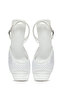 Women's White Ankle Buckle Stone Transparent Thick Heeled Shoes Sandals 25Sfe481714 - 8