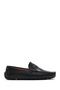 Men's Black Shoes, Leather Loafer 26Sfd630318