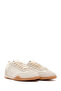 Women's Cream Lace-Up Leather Sneaker 26Pfd553014 - 2