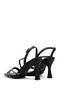 Women's Black Stone Evening Dress Thin Heeled Sandals 26Sfd4413Ts - 7