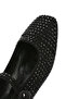 Women's Black Stone Genuine Leather Ballerinas, Summer Shoes 25Sfd1800Ts - 8