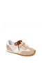 Women's Beige Lace-Up Leather Sneakers 26Pfd220914 - 7