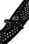 Women's Black Buckle Stone Shoes, Leather Ballerinas 26Pfd140114 - 8