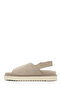 Women's Beige Strappy Suede Genuine Leather Sandals 25Sfd405410 - 2