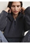 Furry Zipper Sweatshirt - 7