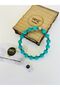 Genuine Turquoise Stone Bracelet (Small Spaced Stones Are Also Genuine) Mk.020.006 - 4