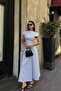 Women's Polka Dot Design Flared Dress - 2