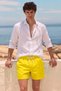 Summer Men's Swim Shorts Quick-Drying Short Length Elastic Lace-Up Beach Pool Shorts Pack of Zippered Pocket - 6