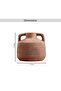 Hiba Stoneware Vase With Two Handle 11.3x11.3x11cm - Terracotta - 7