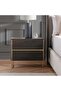 Baclone Night Stand With 2 Drawer - Brown & Gold - 2