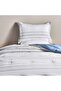Liana 3-piece Chenile Stripe King Comforter Set 240x260cm - Sky Blue - 2