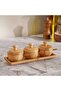Natura 6-piece Bamboo Condiment Serving Set With Tray 25.3x8.8x10cm -natural